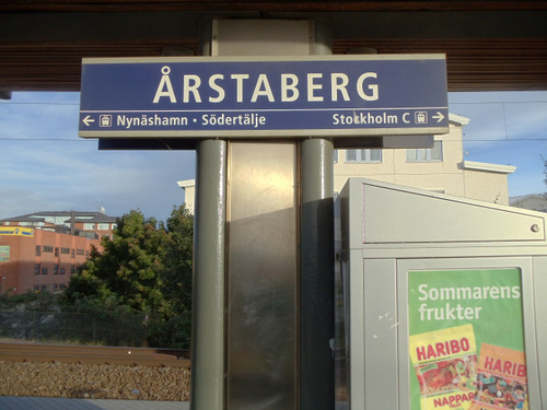 Årstaberg (home) train station/stop.
